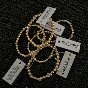 NWT Set of 5 gold beaded Bauble Bar bracelets
